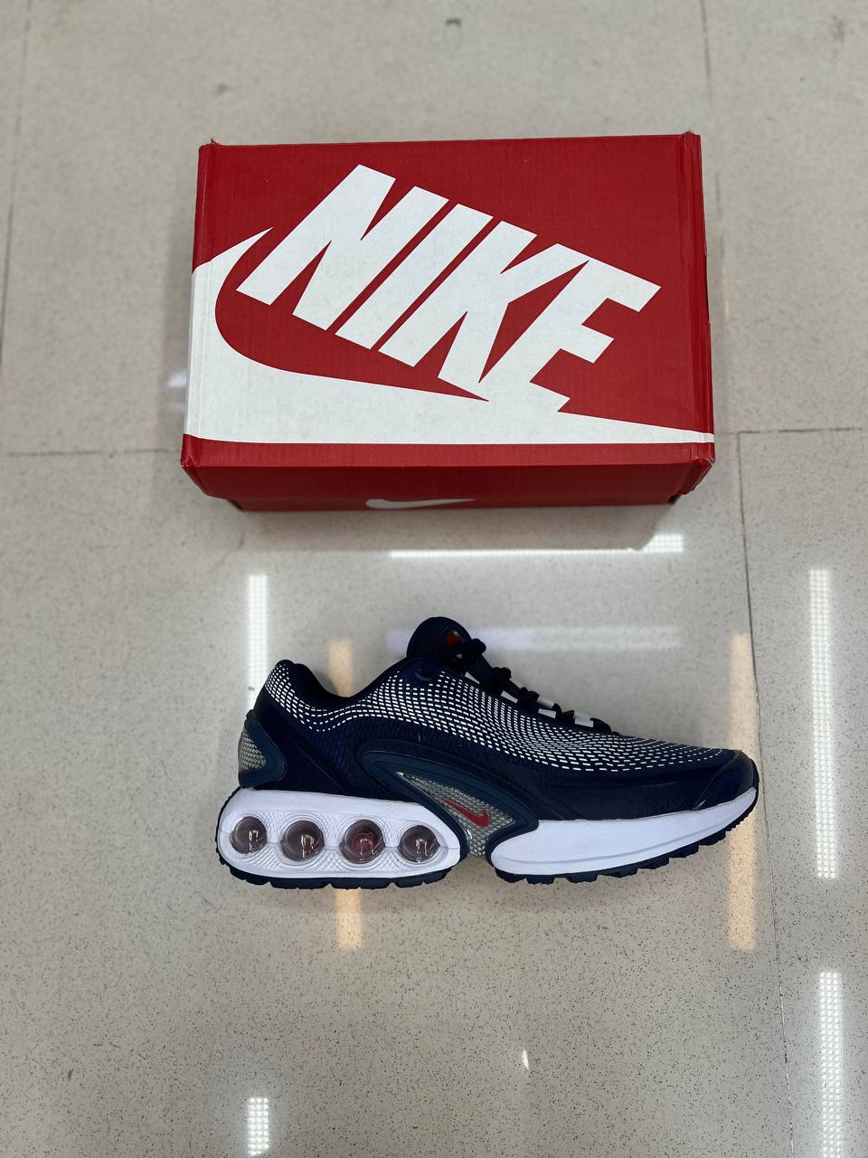 کفش کتونی مردانه نایک ایرمکس Nike Air Ma DN Navy Blue/White - Image 3