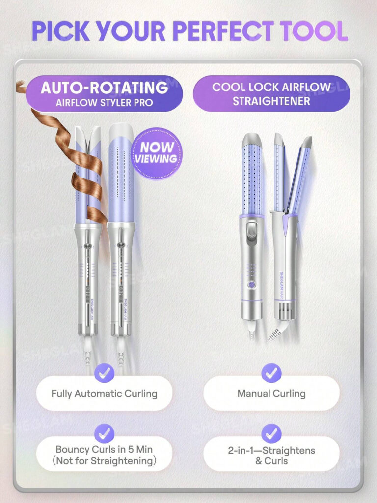 حالت دهنده اتوماتیک مو هوای خنک شیگلم مدل One Touch Airflow Styler Pro