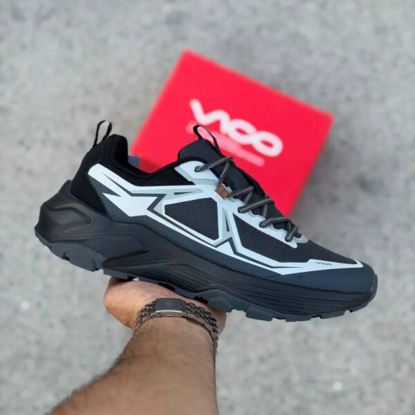 کفش کتونی مردانه ضد آب پیاده‌روی ویکو مشکی سفید Vico R1019