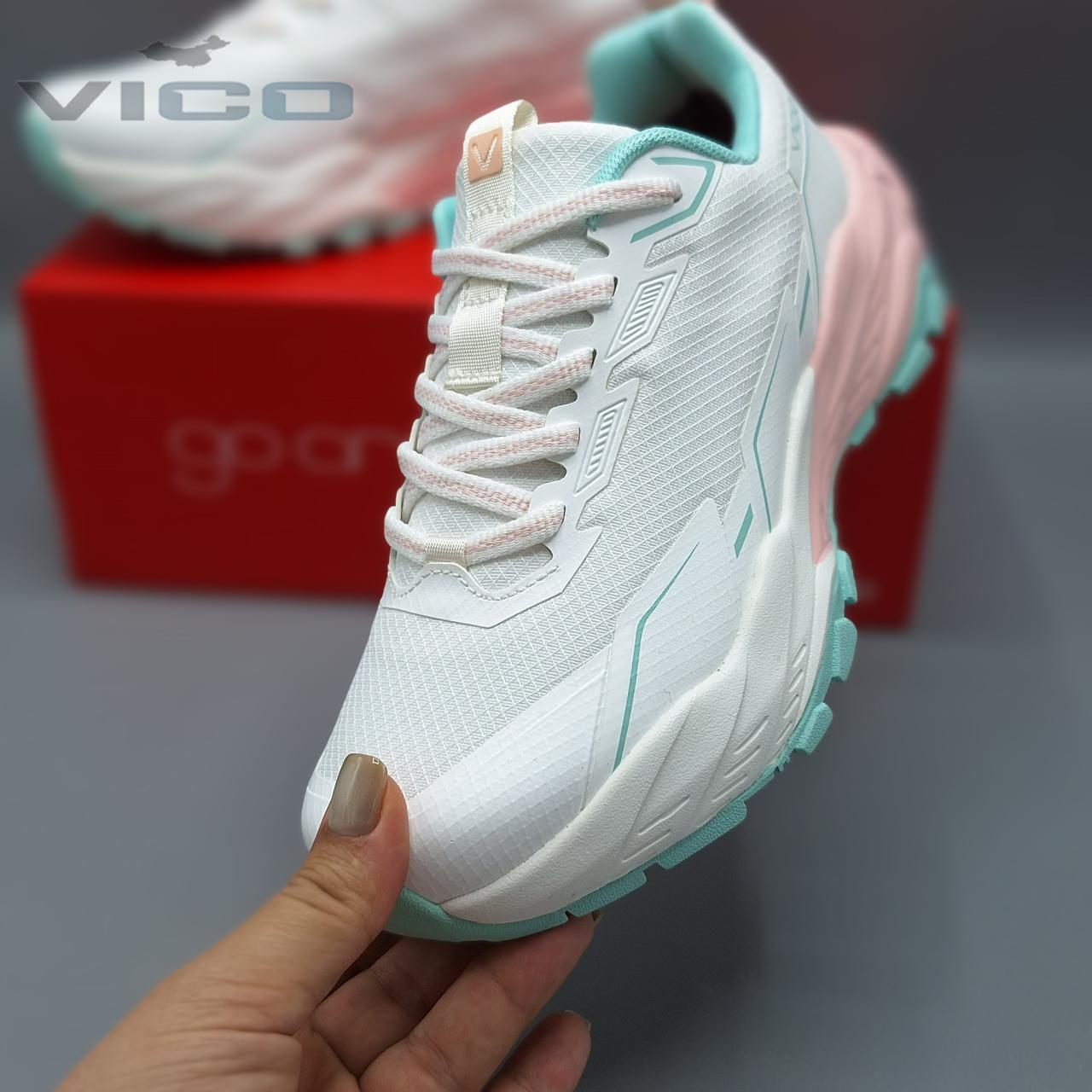 کفش کتونی ضدآب پیادهروی زنانه ویکو سفید صورتی Vico 1238 - Image 3