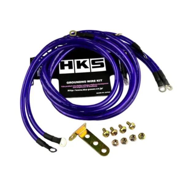 کابل وایر تقویت برق خودرو 5تایی HKS بنفش