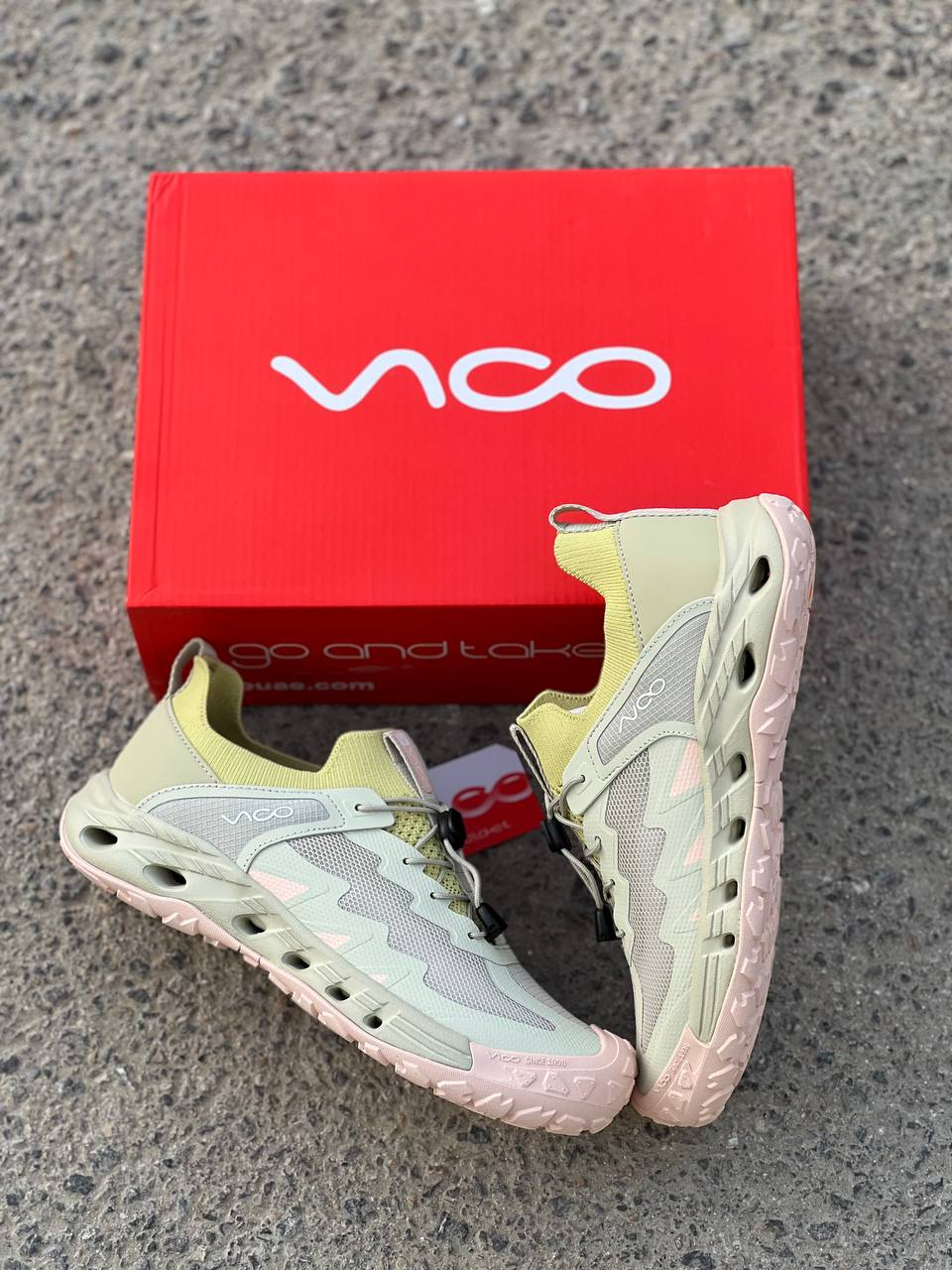 کفش صندل آبنوردی و تابستانی زنانه ویکو Vico سبز صورتی کد 5325