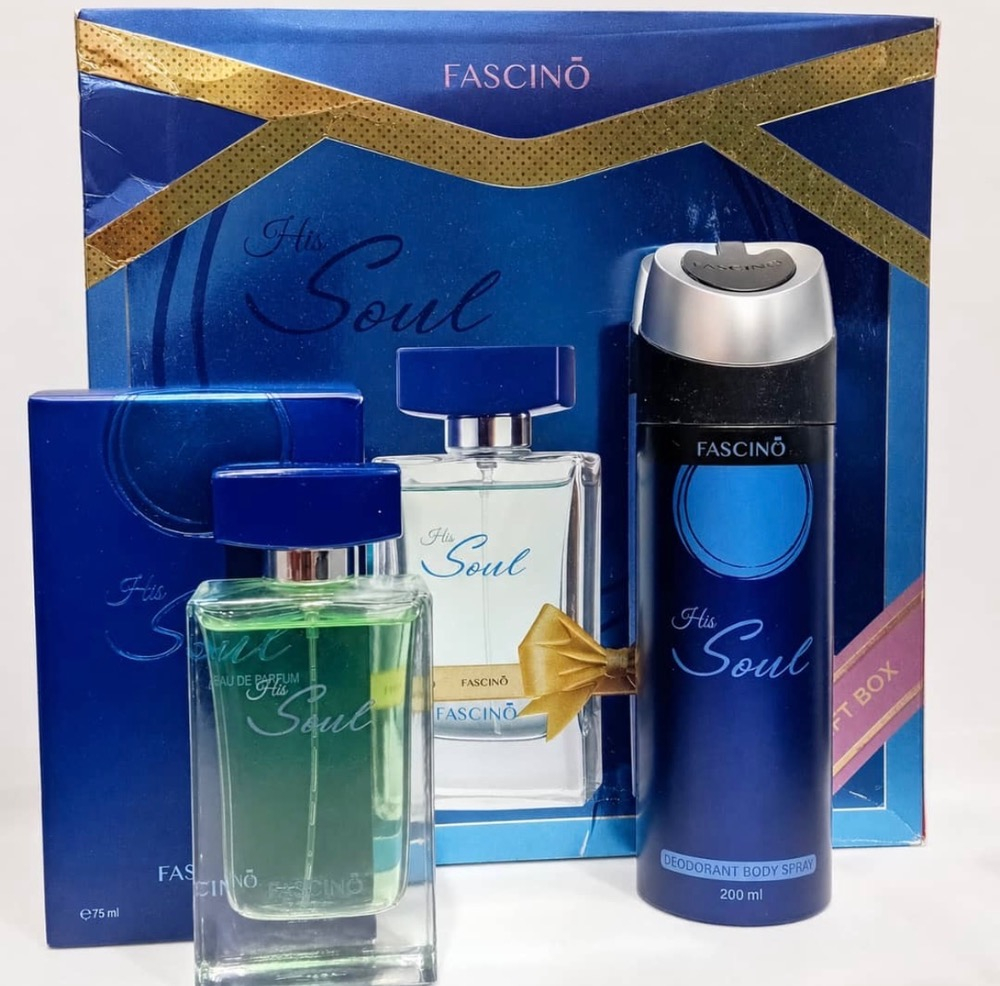 عطر مردانه فاسینو هیس سول (Fascino His Soul) – ست هدیه (MK)