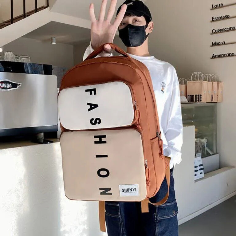 کوله پشتی دورنگ پارچه ای FASHION خارجی (MK)