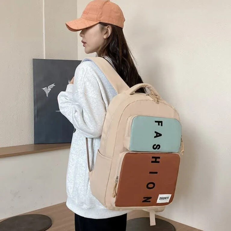 کوله پشتی دورنگ پارچه ای FASHION خارجی (MK)