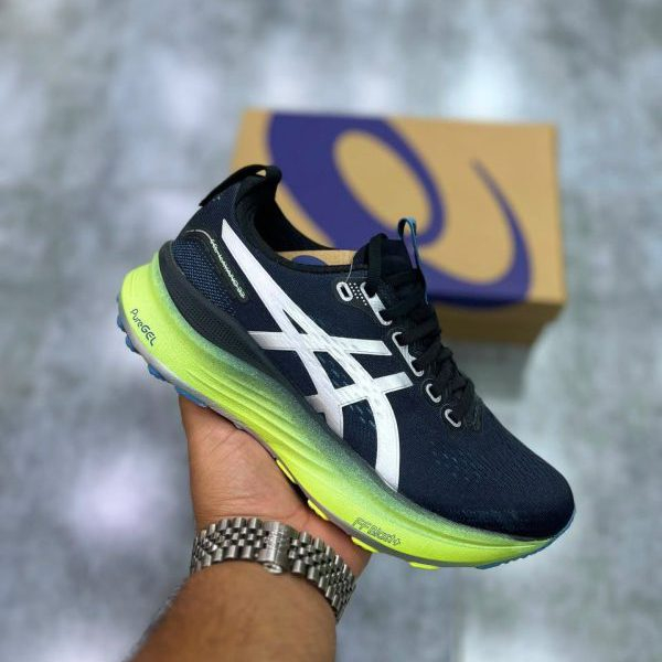 کفش کتونی زنانه اسیکس ژل کایانو 32 زنانه مشکی سبز ASICS GEL-KAYANO 32