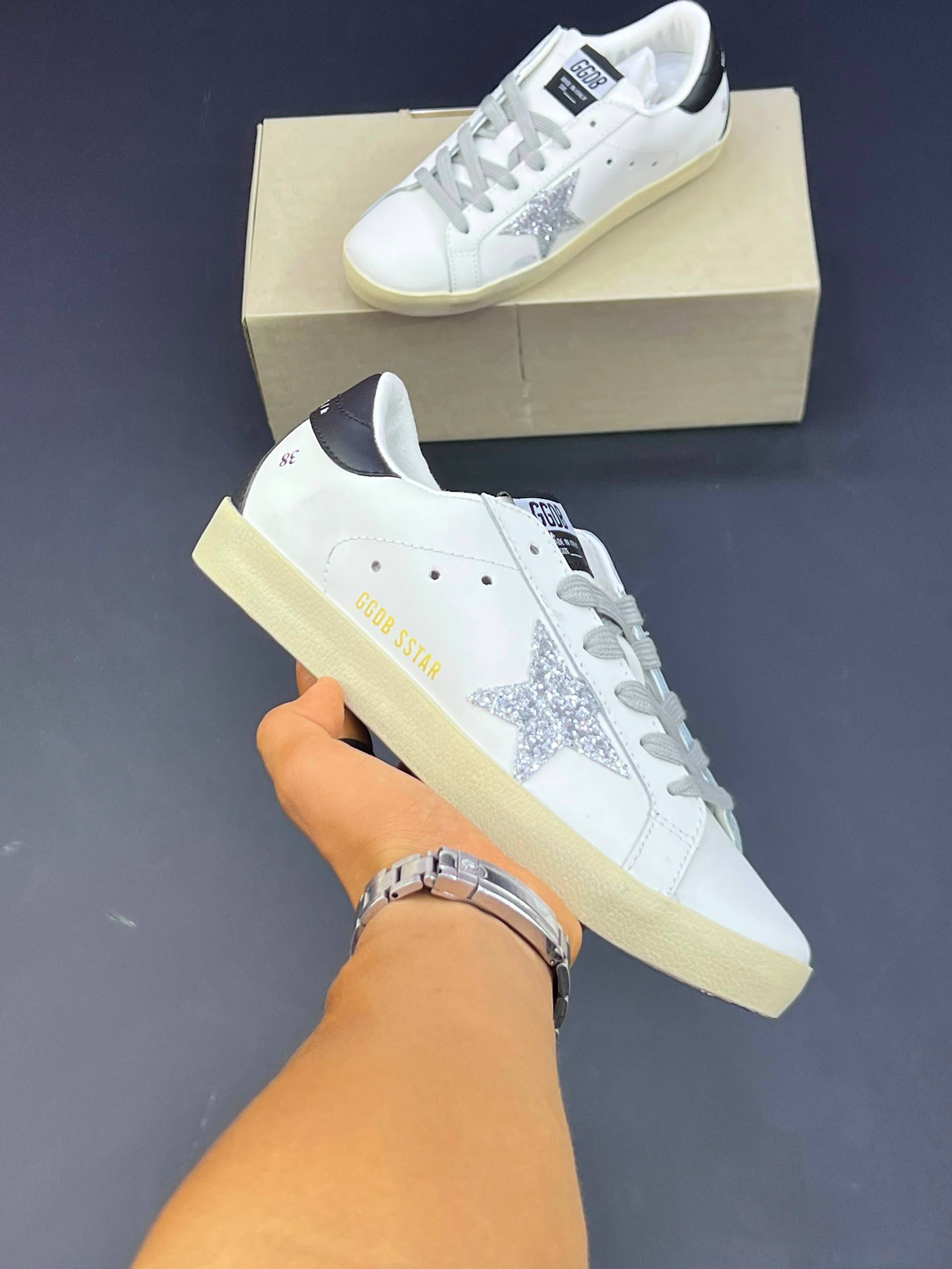 کفش کتونی زنانه گلدن گوس (کیفیت مستر) Golden Goose Classic With Spur Silver