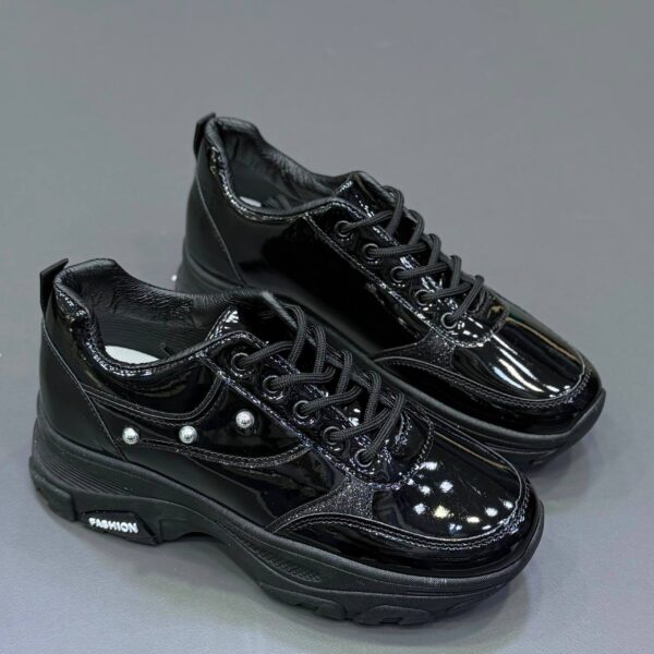 کتونی اسپرت لژدار طبی زنانه ورنی | Women sneakers (رنگبندی دارد)