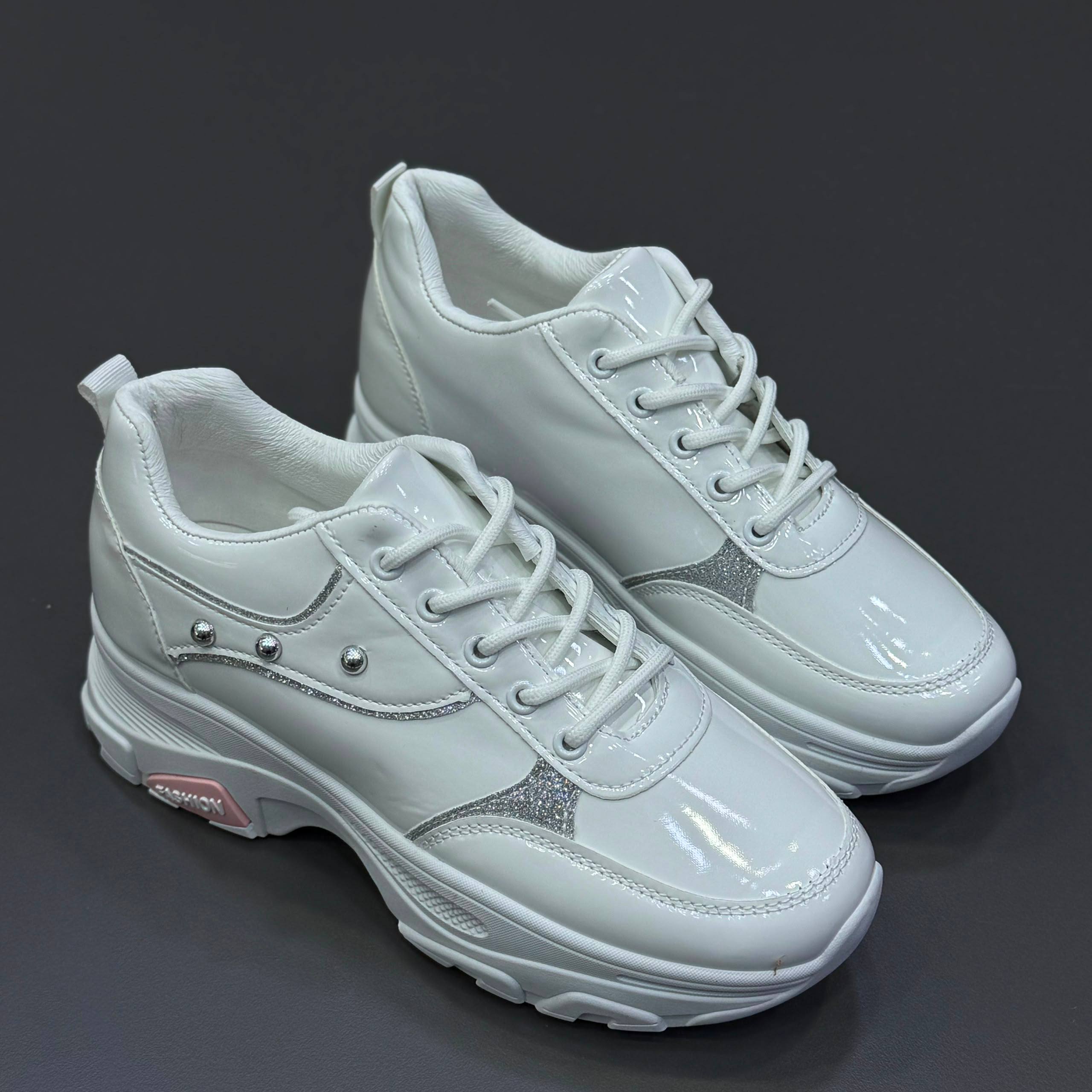 کتونی اسپرت لژدار طبی زنانه ورنی | Women sneakers (رنگبندی دارد) - Image 2