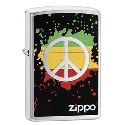 فندک زیپو اصل 29606 200 ZIPPO PEACE SPLASH