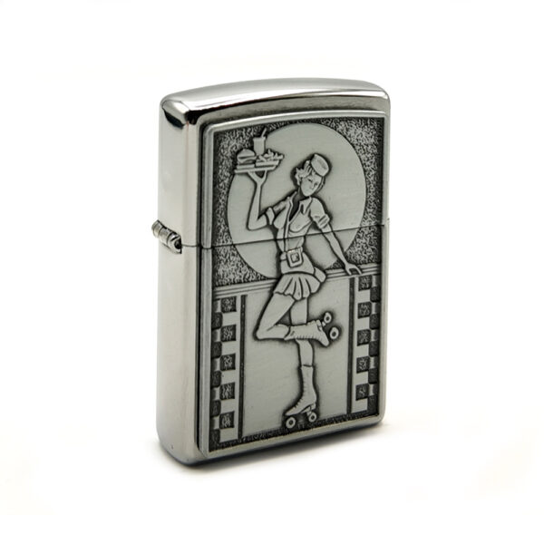 فندک زیپو اصل 48904 200 ROLLER WAITRESS EMBLEM