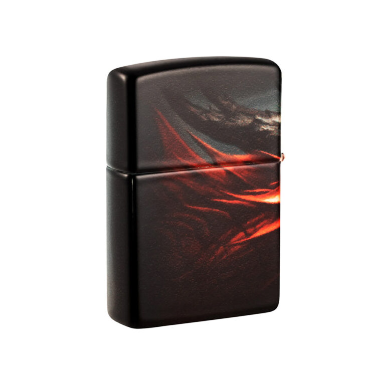 فندک زیپو اصل 48777 طرح اژدهای سرخ مات (Red Dragon Design)