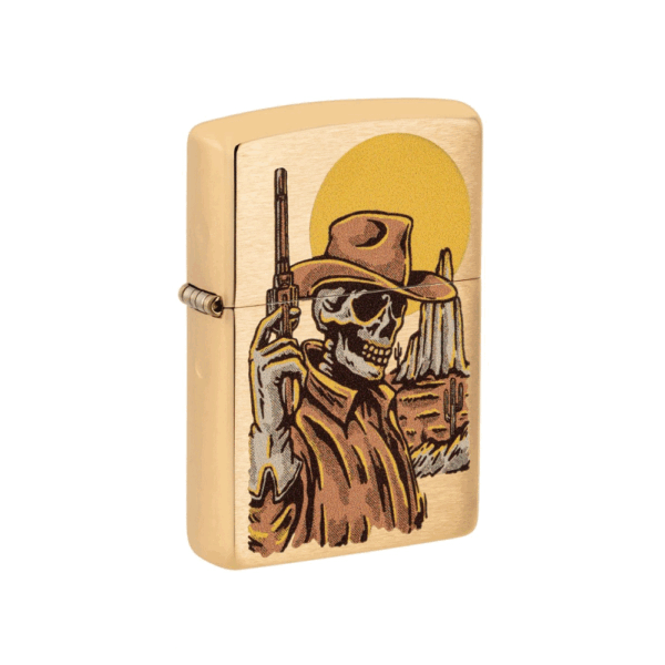 فندک زیپو اصل 204B 48519 COWBOY SKULL DESIGN
