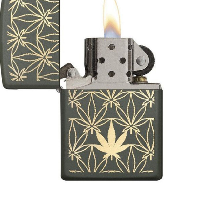 فندک زیپو اصل 29589 ALL AROUND LEAF DESIGN LASER