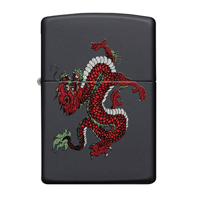 فندک زیپو اصل 218 CI412376 RED DRAGON DESIGN