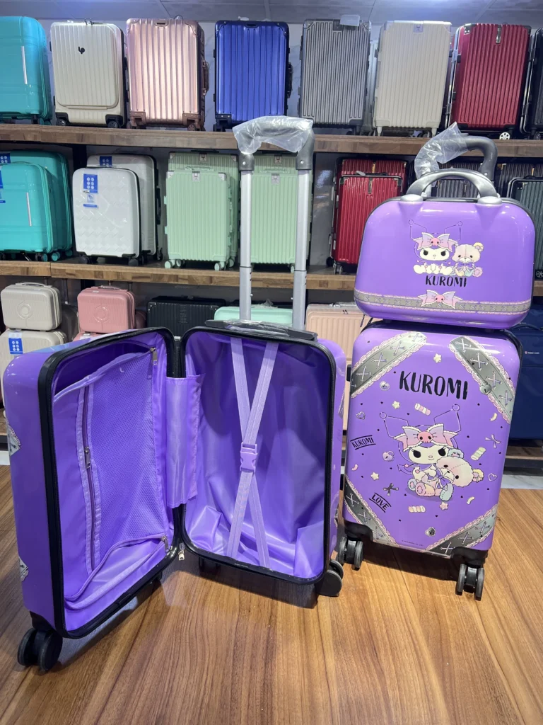 ست کیف و چمدان وارداتی طرح کورومی (Kuromi) رنگ بنفش (x)