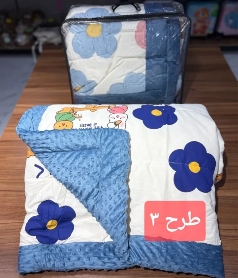 لحاف پنبه ای تک طرح دار وارداتی