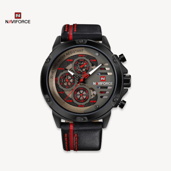 ساعت مردانه نیوی فورس مدل NAVIFORCE NF9110 B/R/B اورجینال (x)