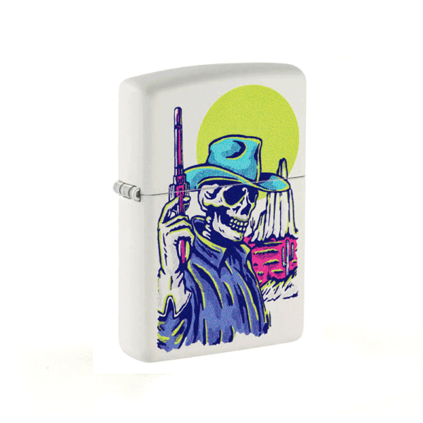 فندک زیپو اصل 214 48502 COWBOY SKULL DESIGN