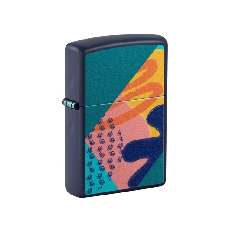 فندک زیپو اصل 48417 طرح Colorful Pattern Desig آبی