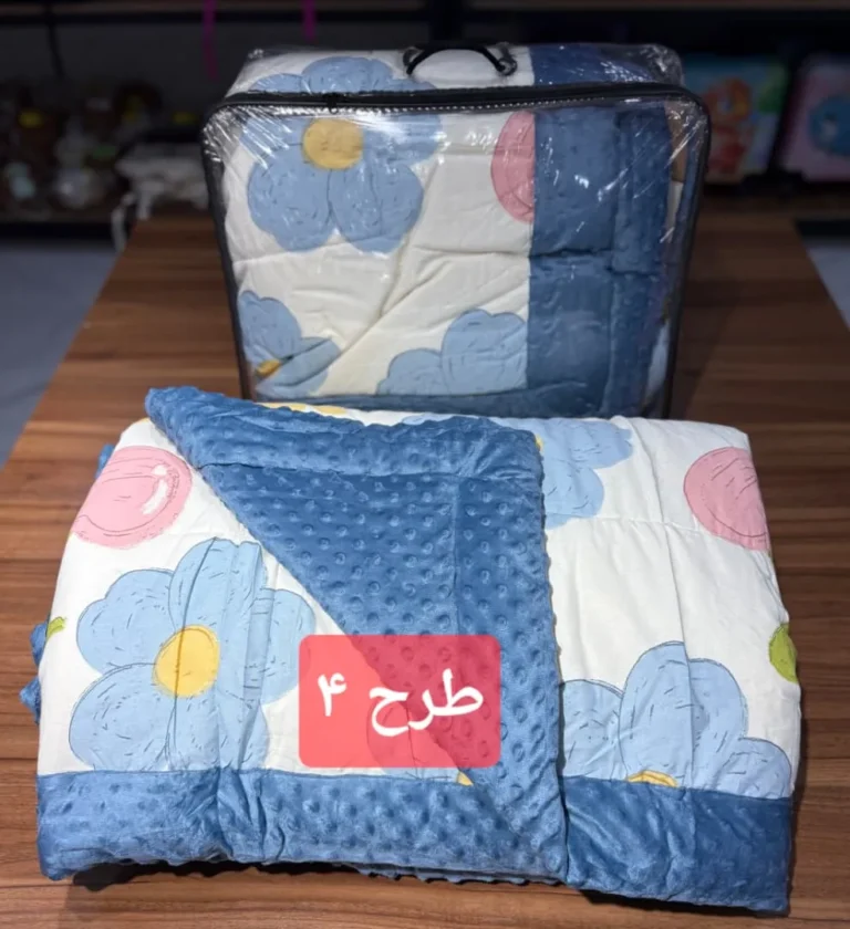 لحاف پنبه ای تک طرح دار وارداتی