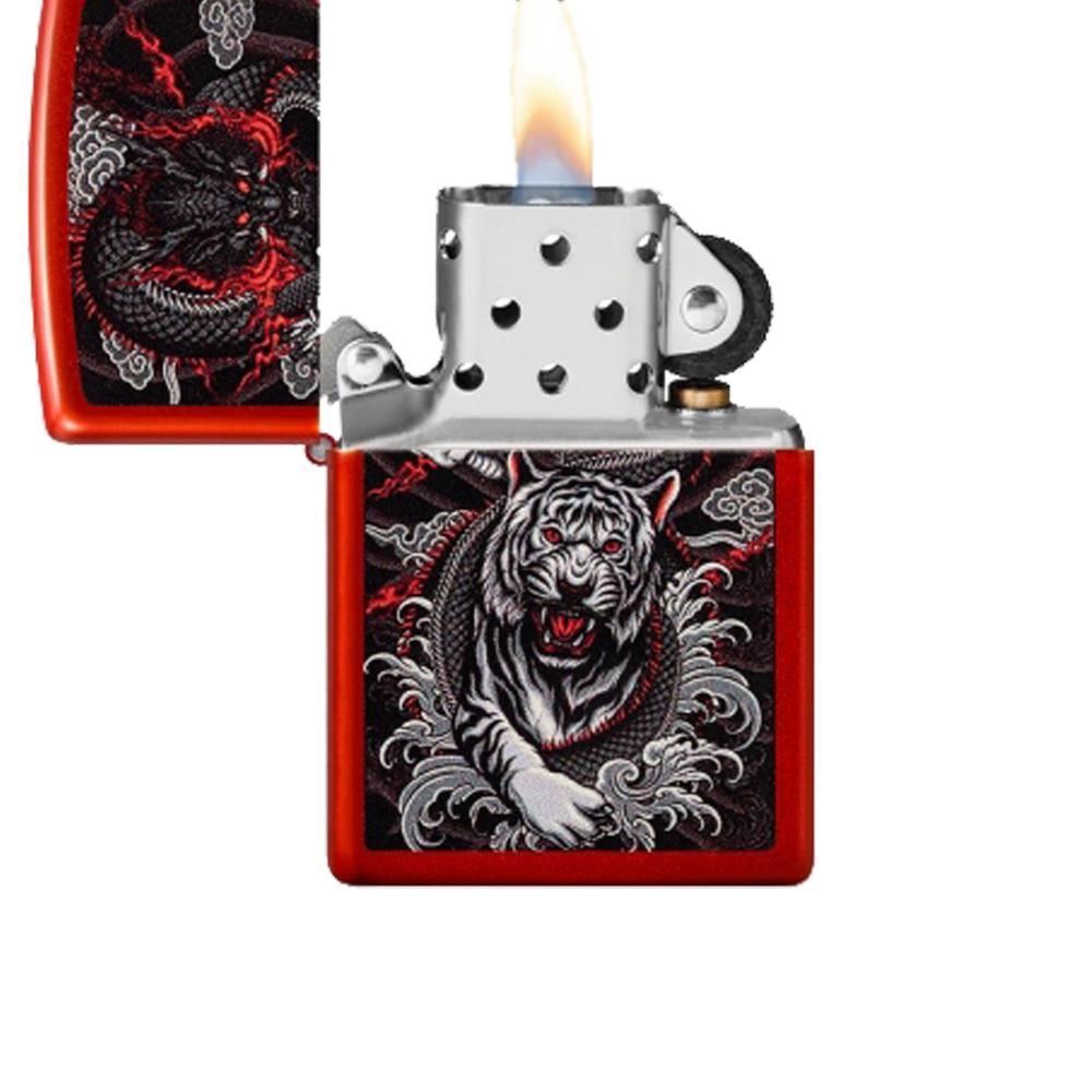 فندک زیپو اصل 48933 49475 DRAGON TIGER DESIGN - Image 2
