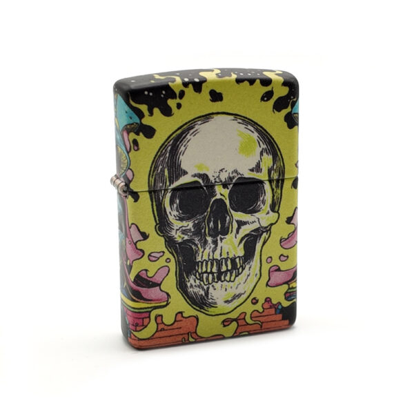 فندک زیپو اصل 48640 49193 SKULL DESIGN