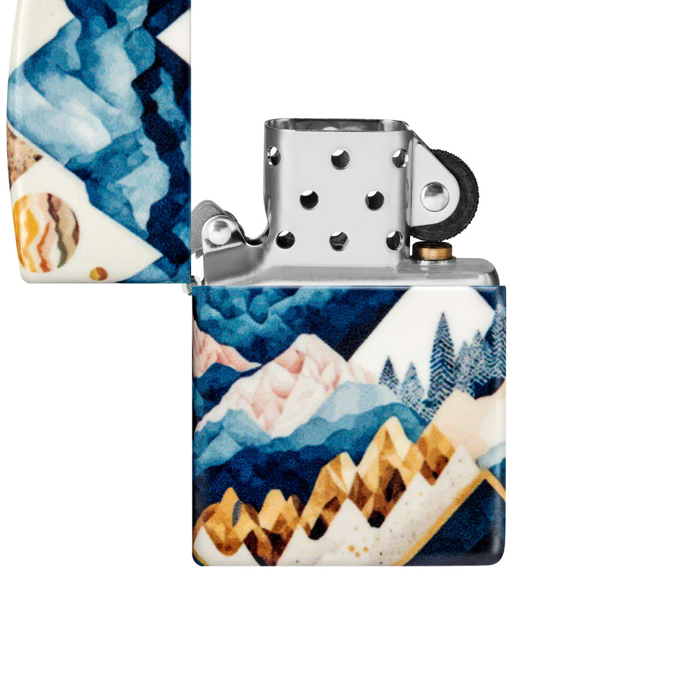 فندک زیپو اصل 46262 49352 GEOMETRIC MOUNTAINS D - تصویر 2