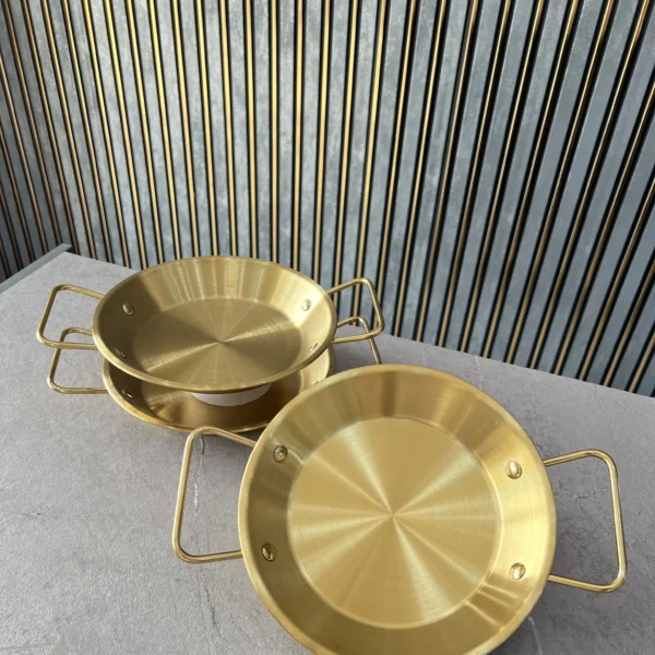 تابه دو دسته استیل طلایی 84-0611 وارداتی
