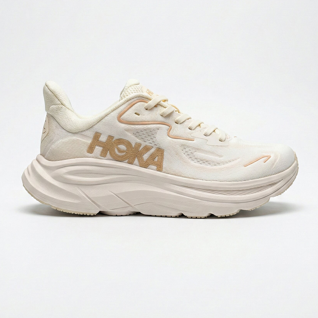 کفش هوکا کلیفتون 10 کرم طلایی متالیک Hoka Clifton 10 Vanilla Birch 1162031