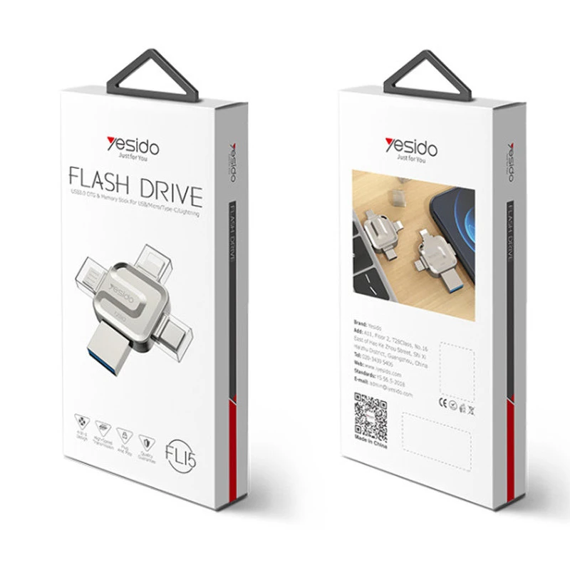 فلش 128 گیگ یسیدو Yesido FL15 OTG USB3.0 - Image 9
