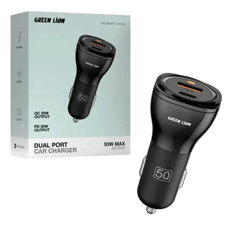 شارژر فندکی فست شارژ گرین لاین GLC-5 QC3.0 PD 3A 30W