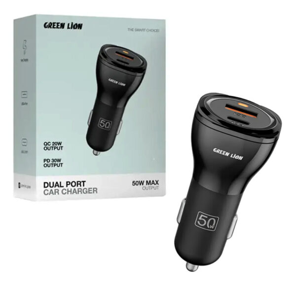 شارژر فندکی فست شارژ گرین لاین GLC-5 QC3.0 PD 3A 30W