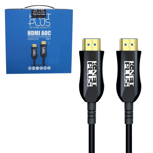 کابل HDMI 4K فیبر نوری کی نت پلاس KP-A141 طول 10 متر