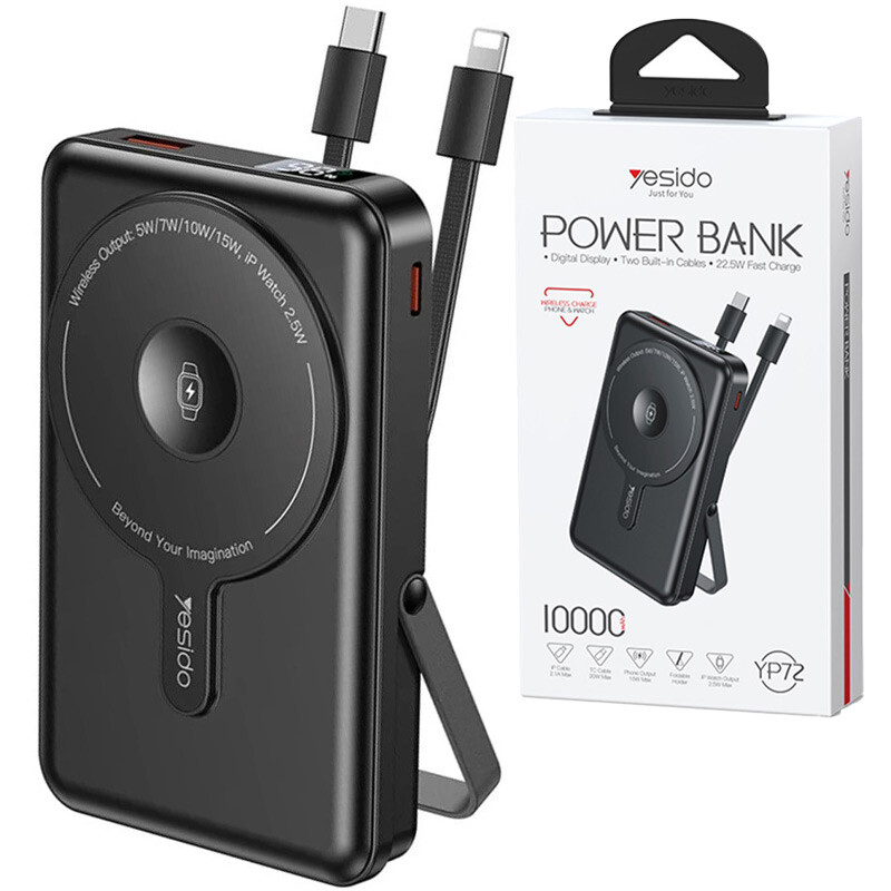 پاور بانک بی سیم فست یسیدو YP72 PD 22.5W ظرفیت 10000mAh