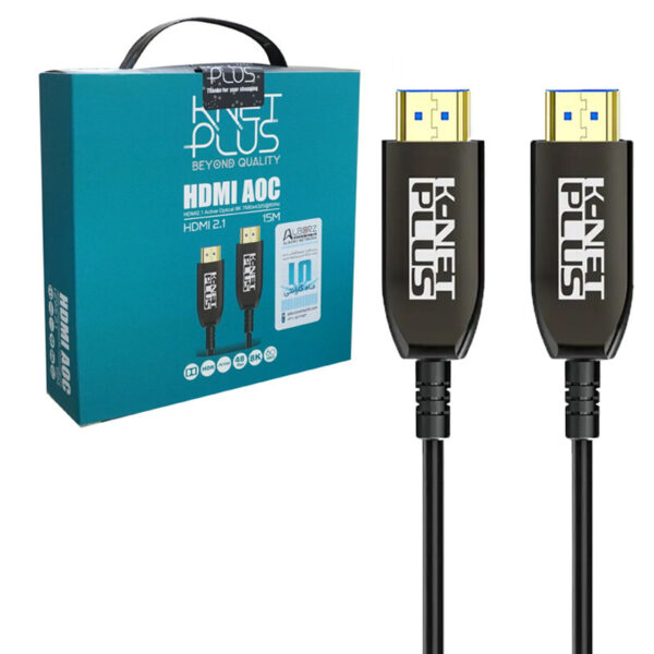 کابل HDMI 8K فیبر نوری کی نت پلاس KP-A158 طول 15 متر