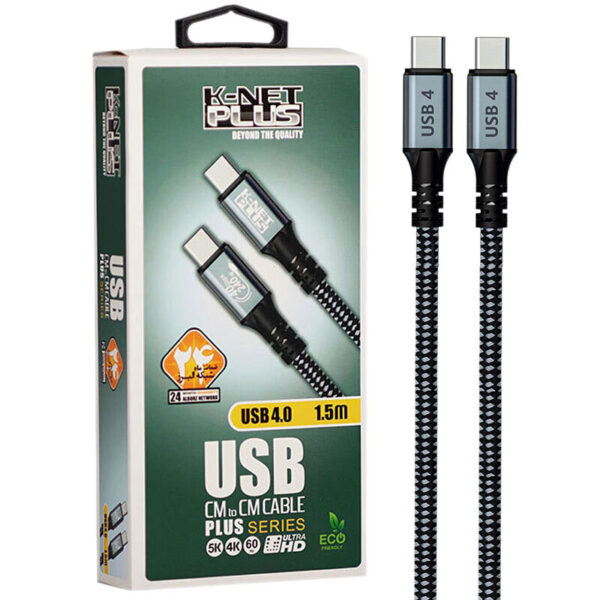 کابل دو سر تایپ سی کی نت پلاس KP-B12 طول 1.5 متر