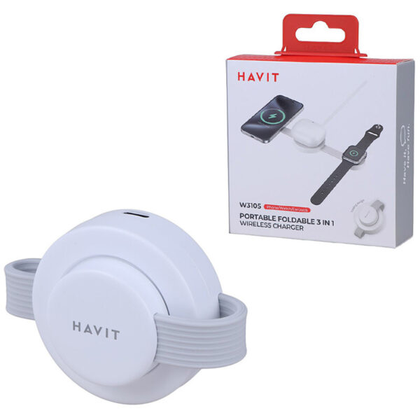 شارژر وایرلس تاشو Havit W3105 فست شارژ 15 وات