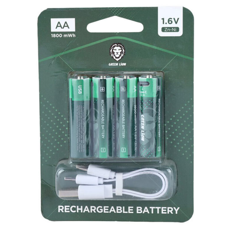 باتری چهارتایی قلمی شارژی Green Lion GNRGBAA AA 1800mWh