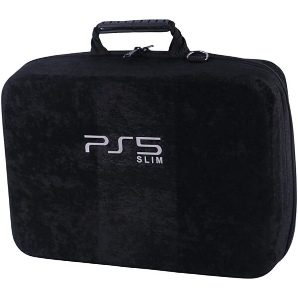 کیف کنسول بازی PS5 Slim مخملی مشکی   نگهدارنده هدست