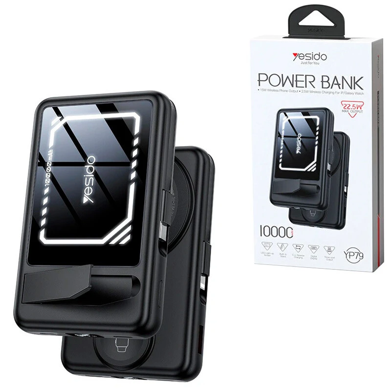 پاور بانک بی سیم یسیدو YP79 QC3.0 PD 22.5W ظرفیت 10000mAh - تصویر 8