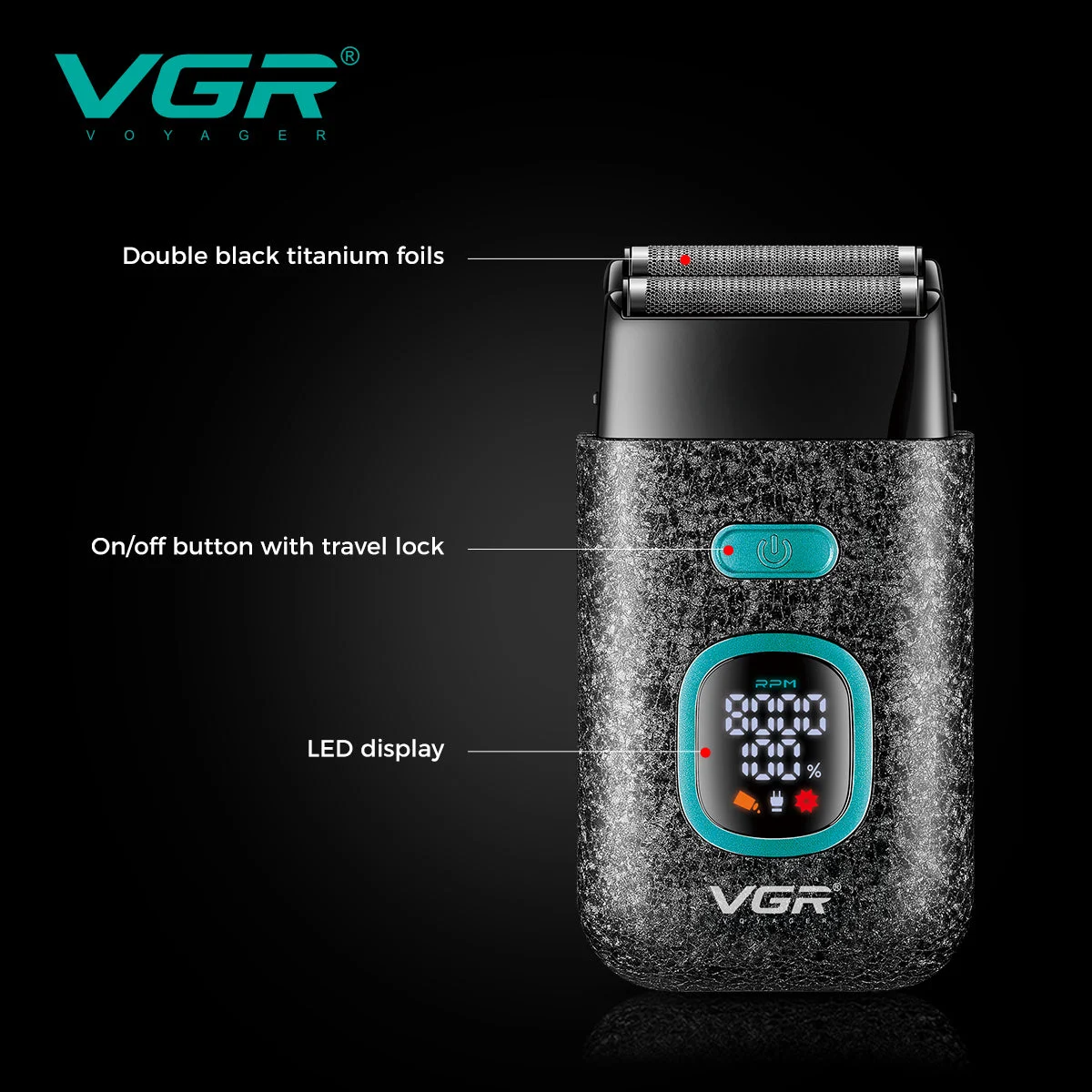 ست 3عددماشین اصلاح،خط زن و شیور وی جی آر مدل V-886 S3 (AR) - تصویر 9