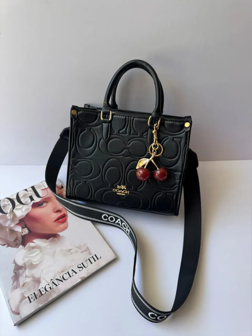 کیف دستی زنانه کوچ (Coach) مدل آویز گیلاس کد 496(FR) - Image 8