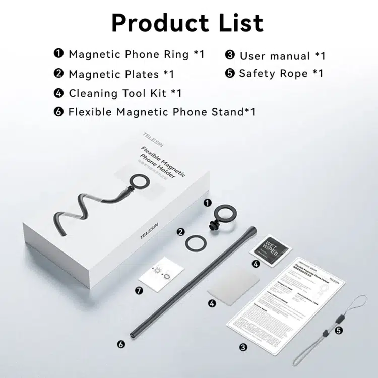 هولدر کرمی تلسین TELESIN° Magnetic Flexible Phone Mount (MK) - Image 3