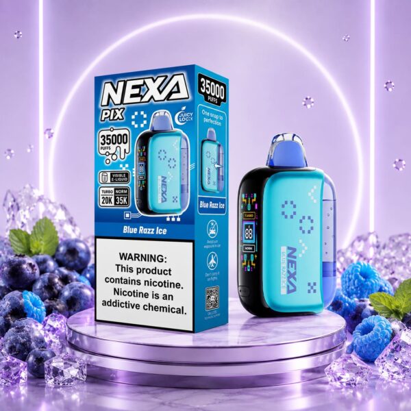 پاد یکبارمصرف 35000 پاف نکسا پیکس نیکوتین 50 بلوبری تمشک | NEXA PIX 35K