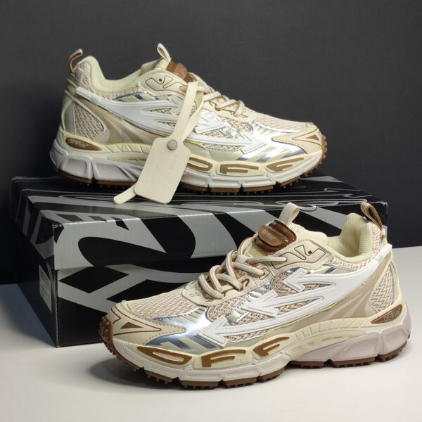 کفش آف‌وایت بی رایت بک بژ کرم قهوه‌ای OFF