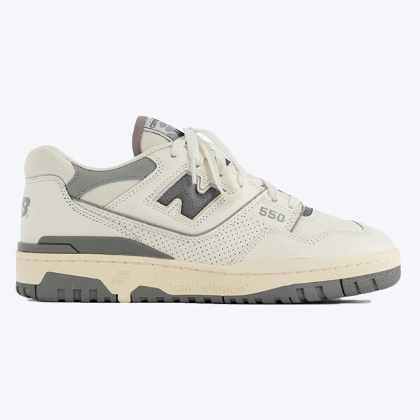 کفش نیوبالانس 550 سفید کرم طوسی 550 New Balance 550 Aime Leon Dore White Grey