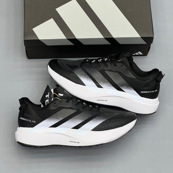 کفش کتونی آدیداس آدیزیرو ایوو اس‌ال ای‌تی‌آر مشکی سفید گریدینت adidas Adizero Evo SL ATR