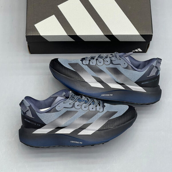 کفش کتونی آدیداس آدیزیرو ایوو اس‌ال ای‌تی‌آر مشکی خاکستری آبی adidas Adizero Evo SL ATR