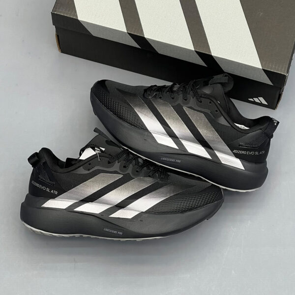 کفش کتونی آدیداس آدیزیرو ایوو اس‌ال ای‌تی‌آر مشکی سیلور متالیک adidas Adizero Evo SL ATR
